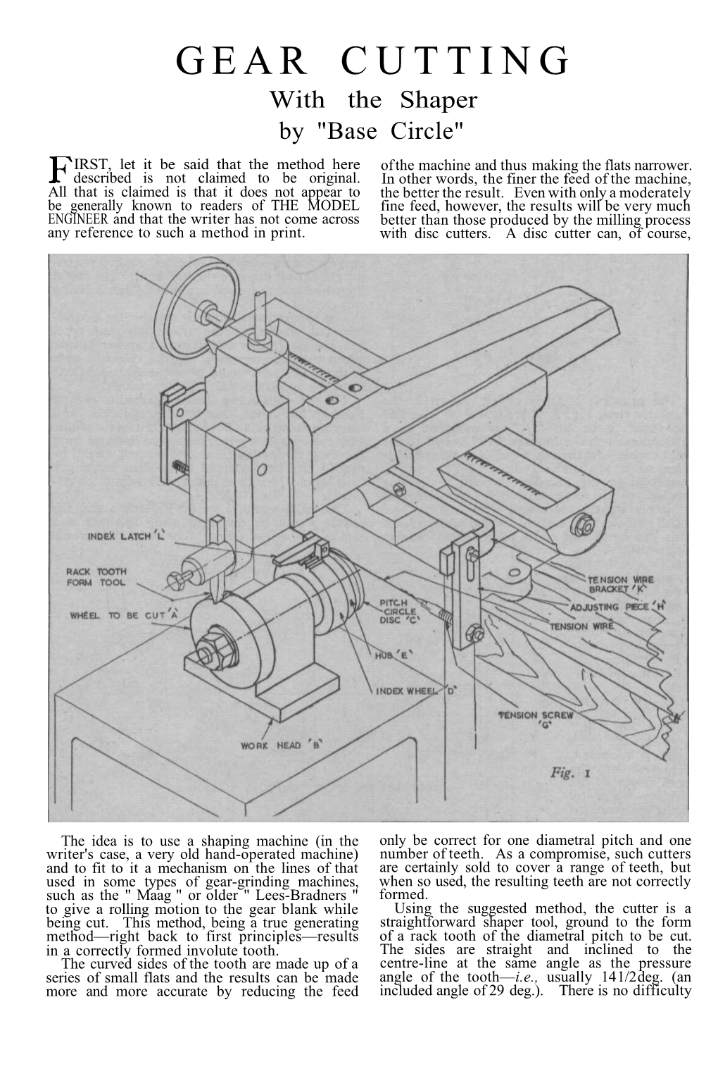 Gear Cutting with Shaper