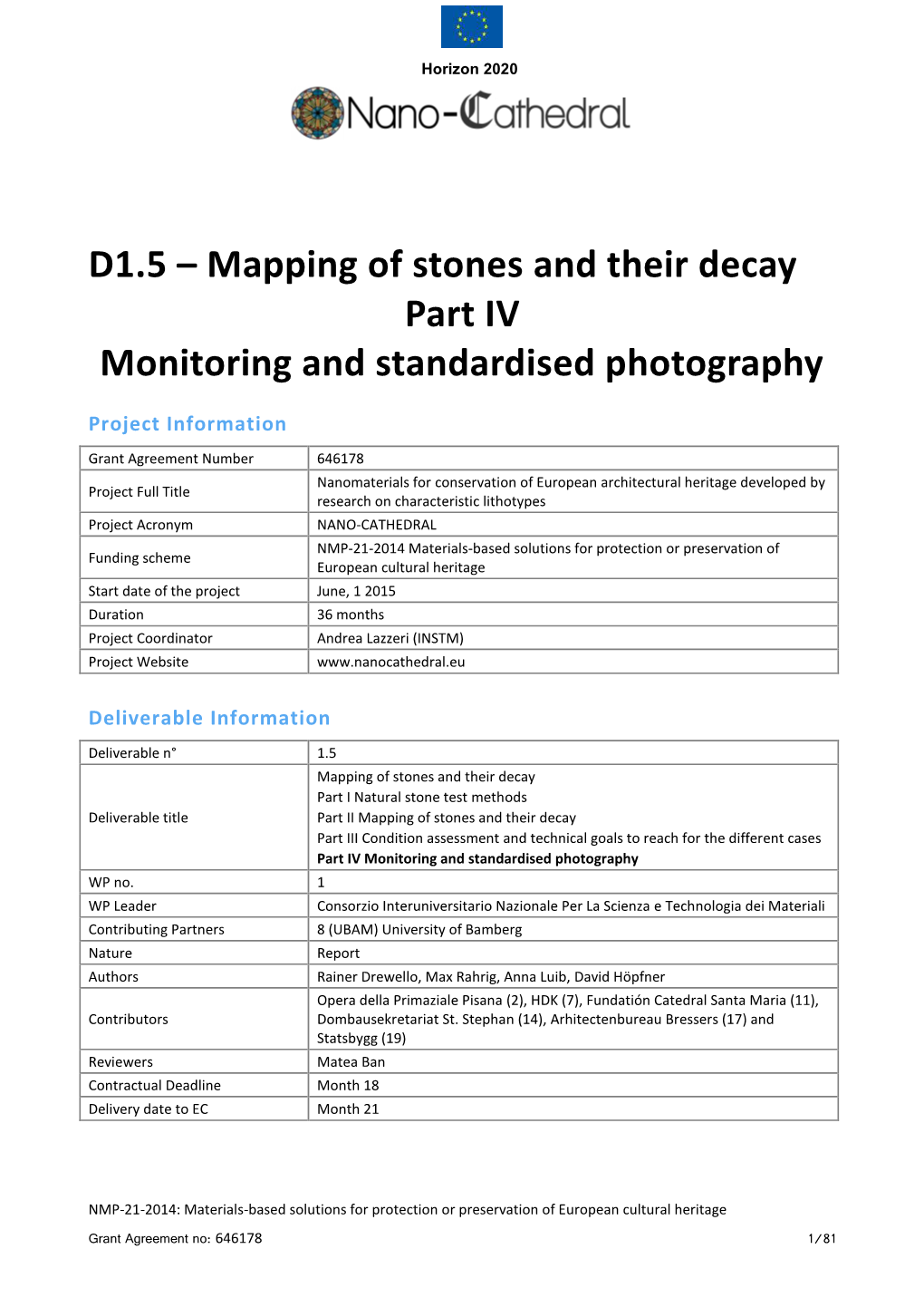1.5 Monitoring and Standardized Photography