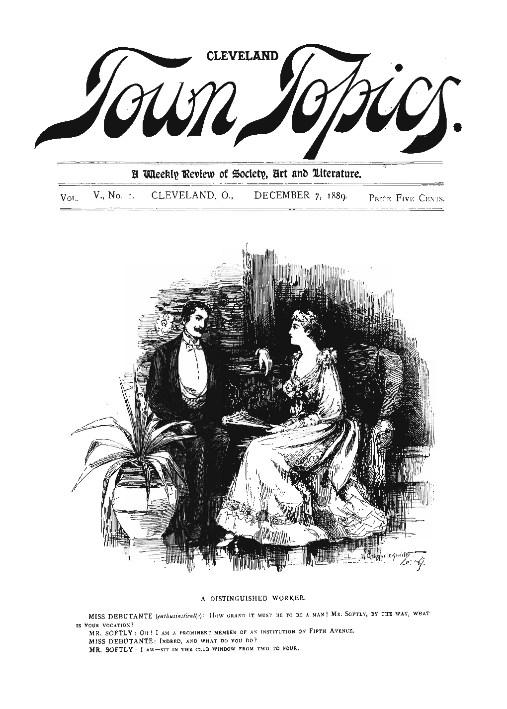 Cleveland Town Topics Volume 5, December 1889