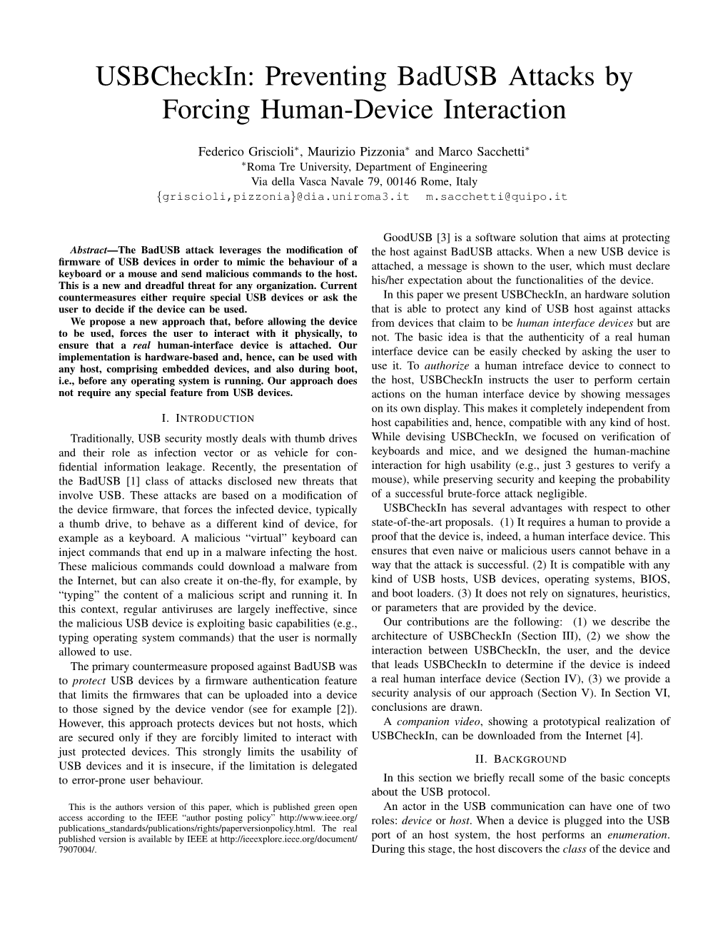 Usbcheckin: Preventing Badusb Attacks by Forcing Human-Device Interaction