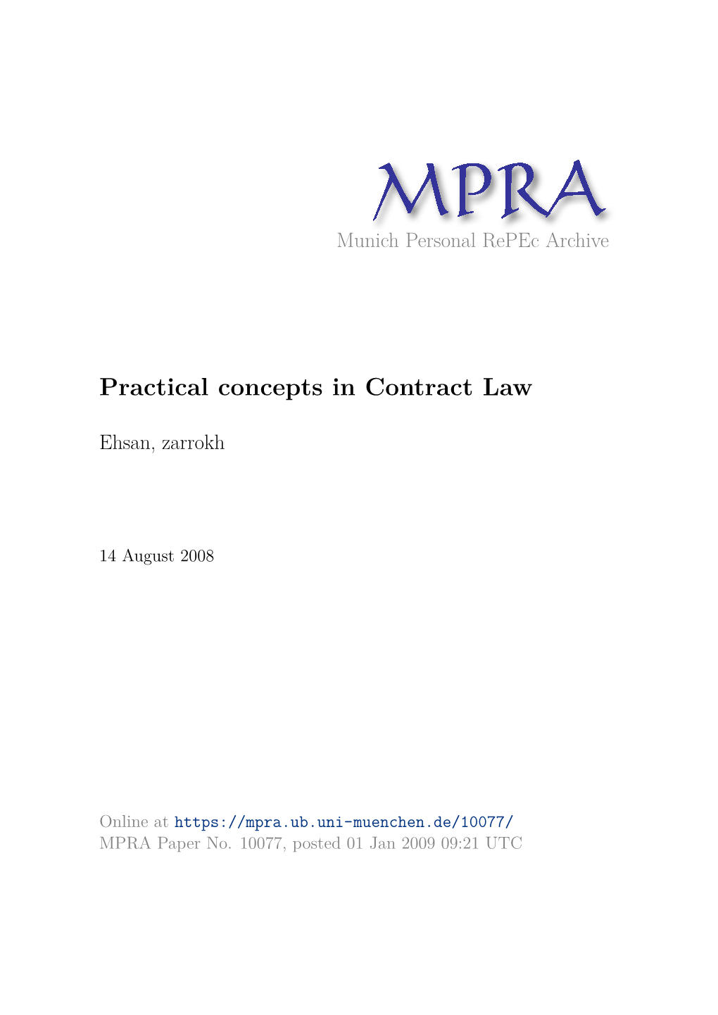 Important Concepts in Contract