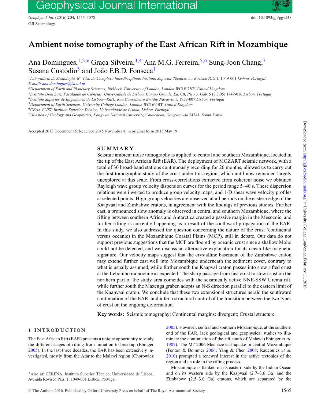 Geophysical Journal International