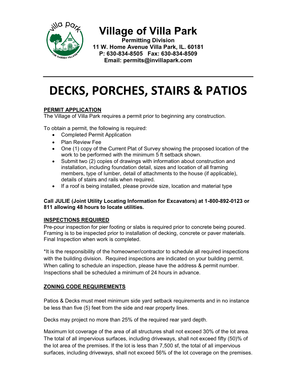 Decks, Porches, Stairs & Patios