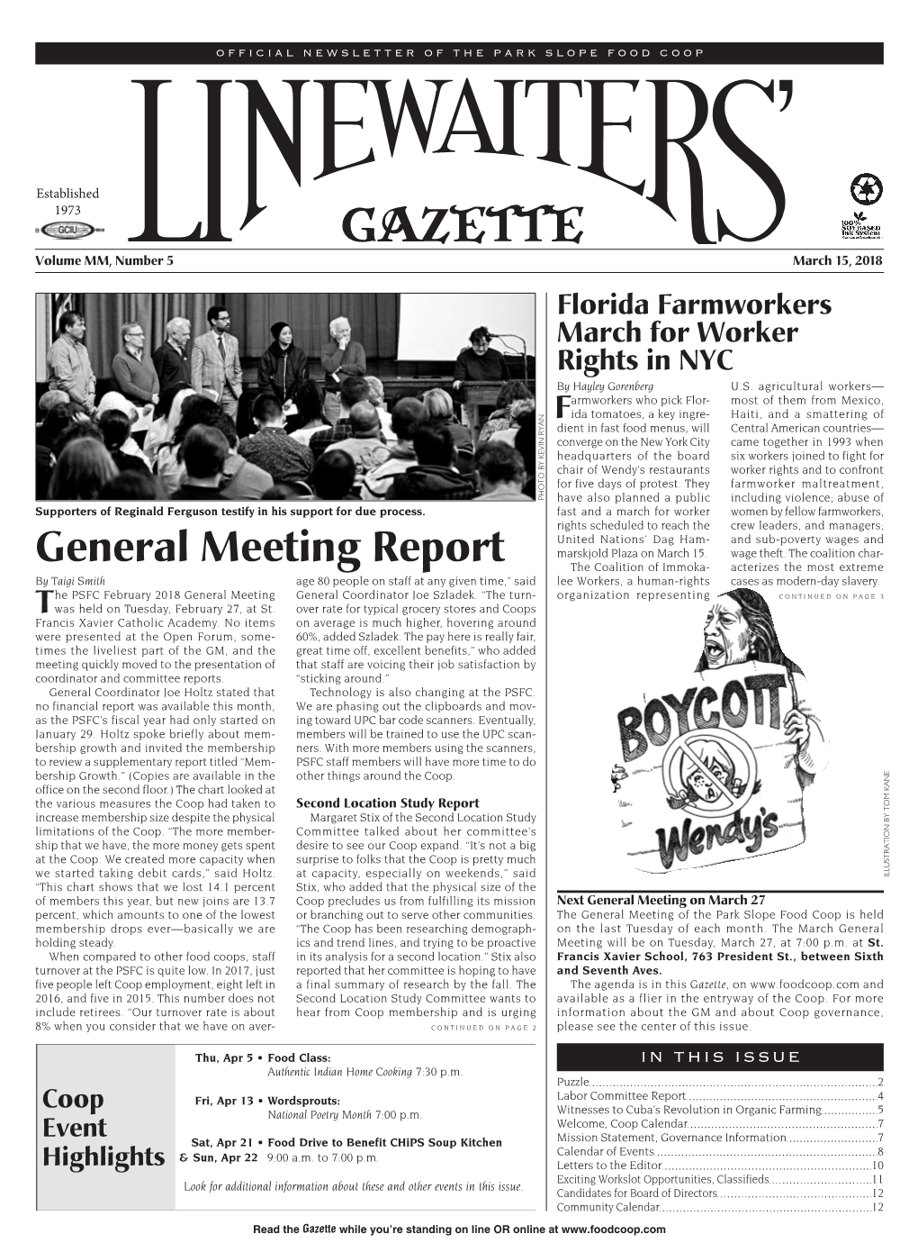 General Meeting Report