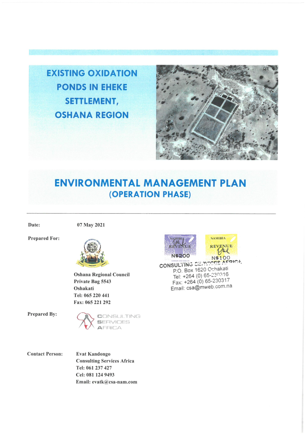 2754 EMP Oxidation Ponds in Eheke Settlement Oshana Region.Pdf