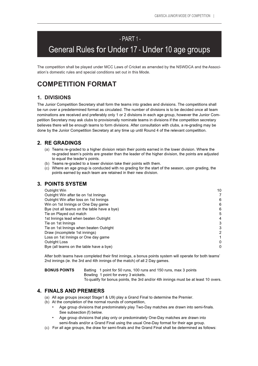 Competition Format
