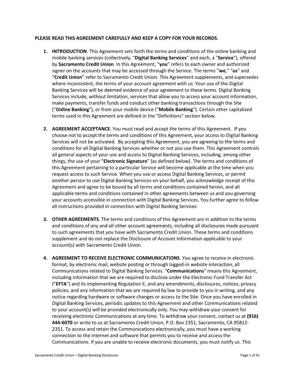 Digital Banking Disclosure Page 1 of 41