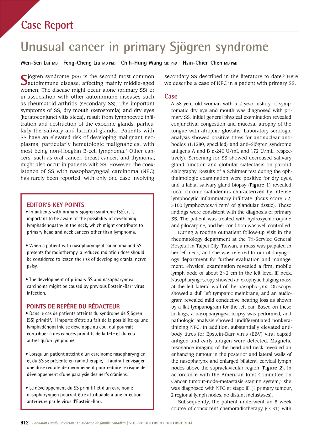 Unusual Cancer in Primary Sjögren Syndrome