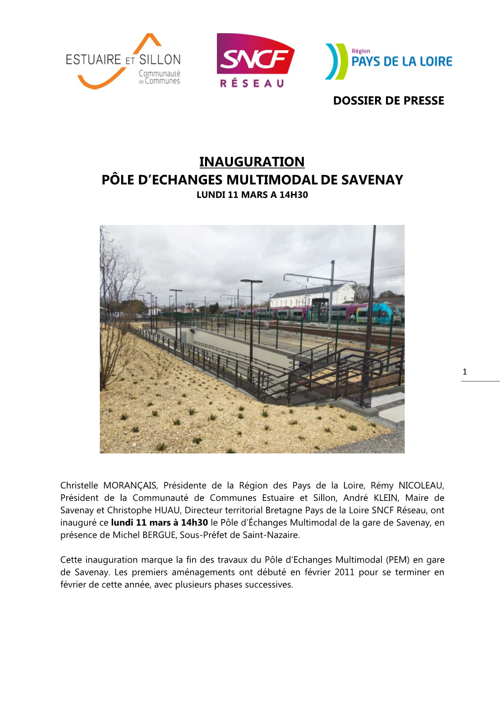 Inauguration Pôle D'echanges Multimodal De