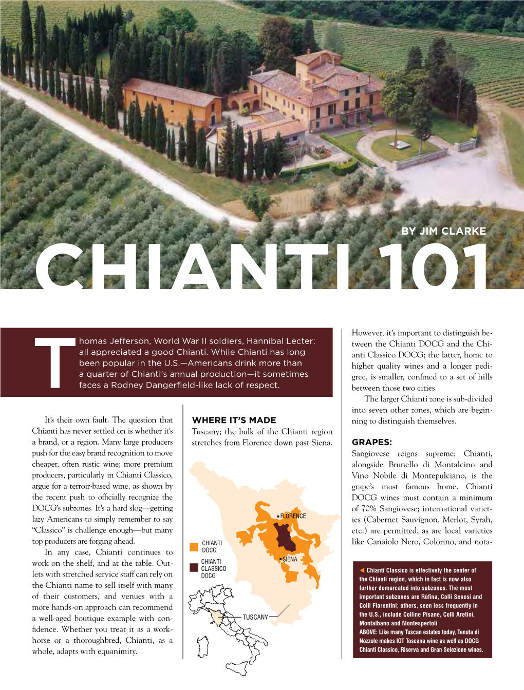 By Jim Clarke Chianti 101