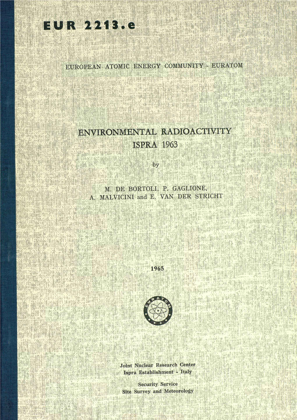 Environmental Radioactivity Ispra 1963