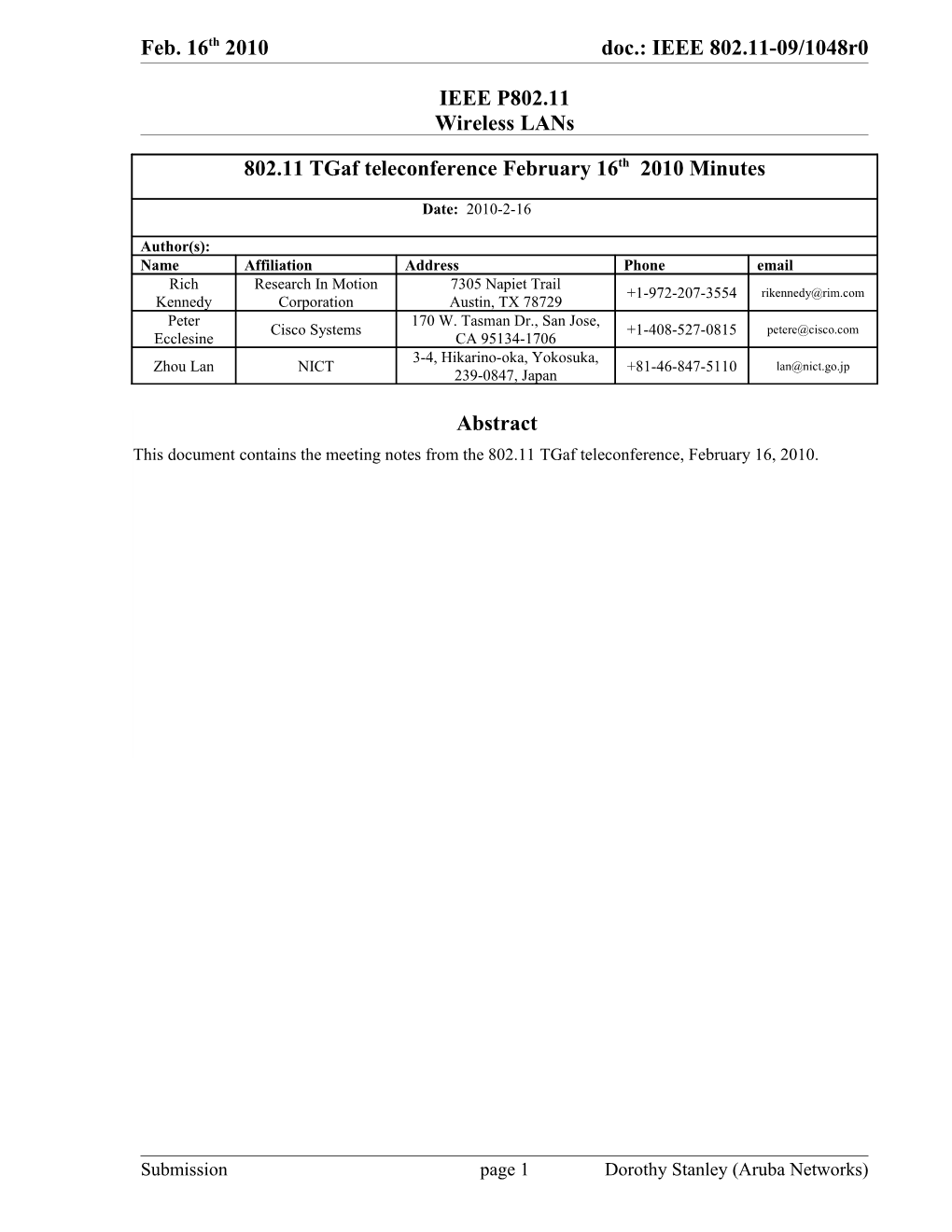 IEEE P802.11 Wireless Lans s99