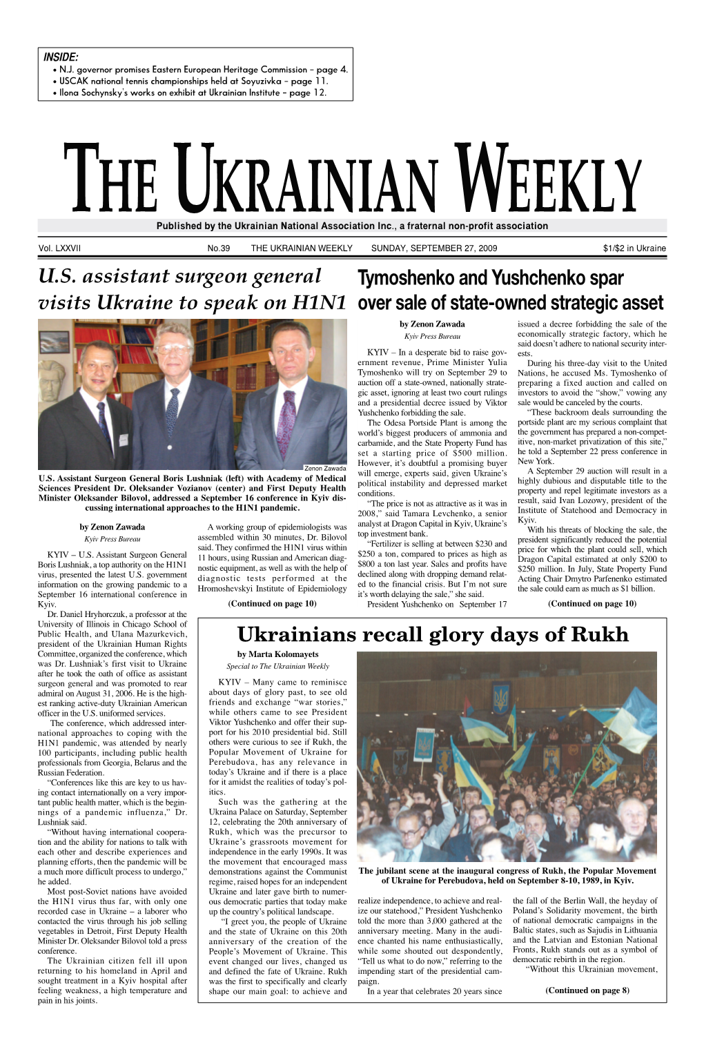 The Ukrainian Weekly 2009, No.39