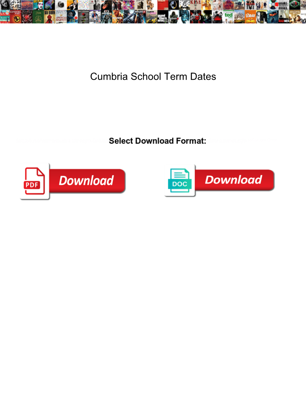Cumbria School Term Dates