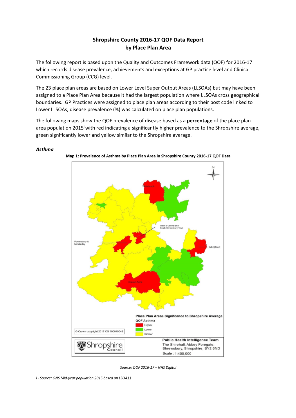 Quality Outcomes Framework 2016-17