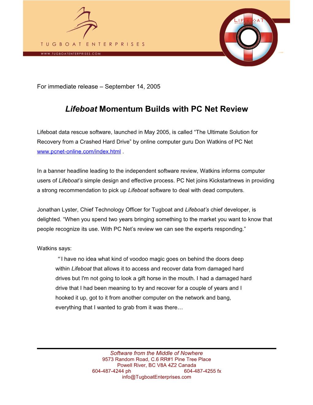 Lifeboat Momentum Builds with PC Net Review