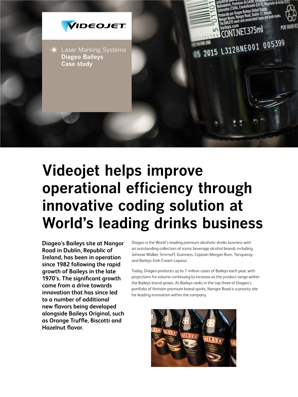 Videojet Helps Improve Operational Efficiency Through Innovative Coding Solution at World’S Leading Drinks Business