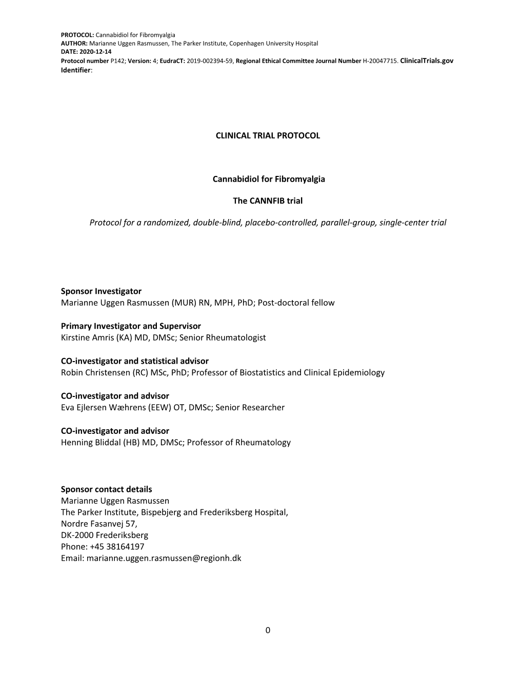 Study Protocol and Statistical Analysis Plan