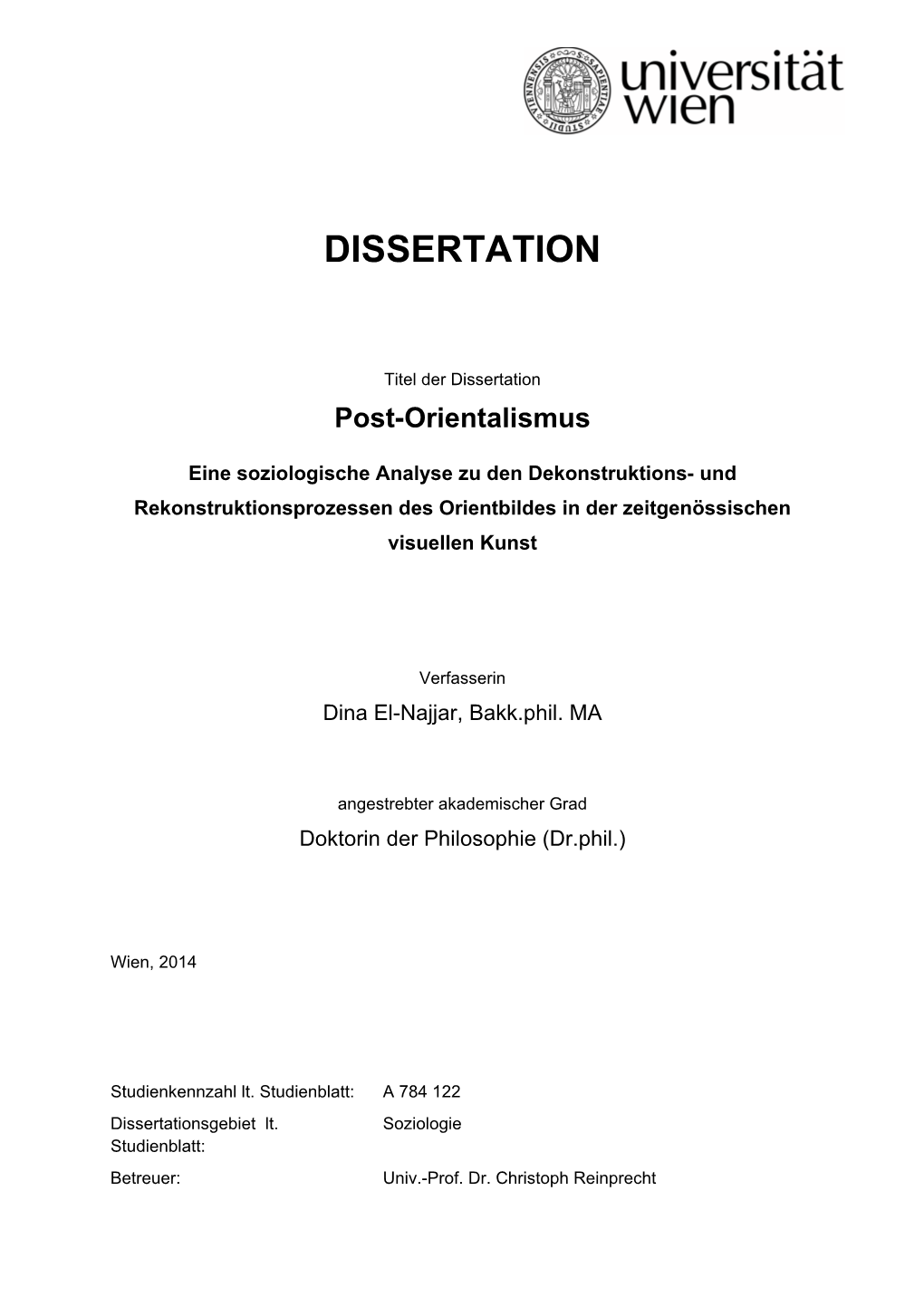 Dissertation