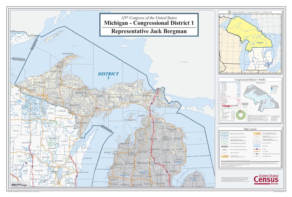 Michigan's 1St Congressional District - 14 Districts Total