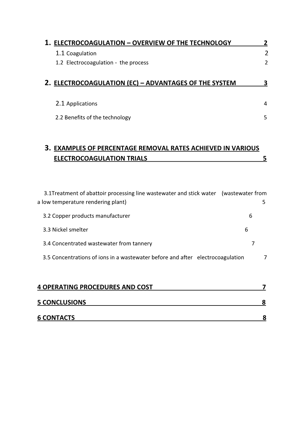 Overview of the Technology 2 2 2. Electrocoagulation