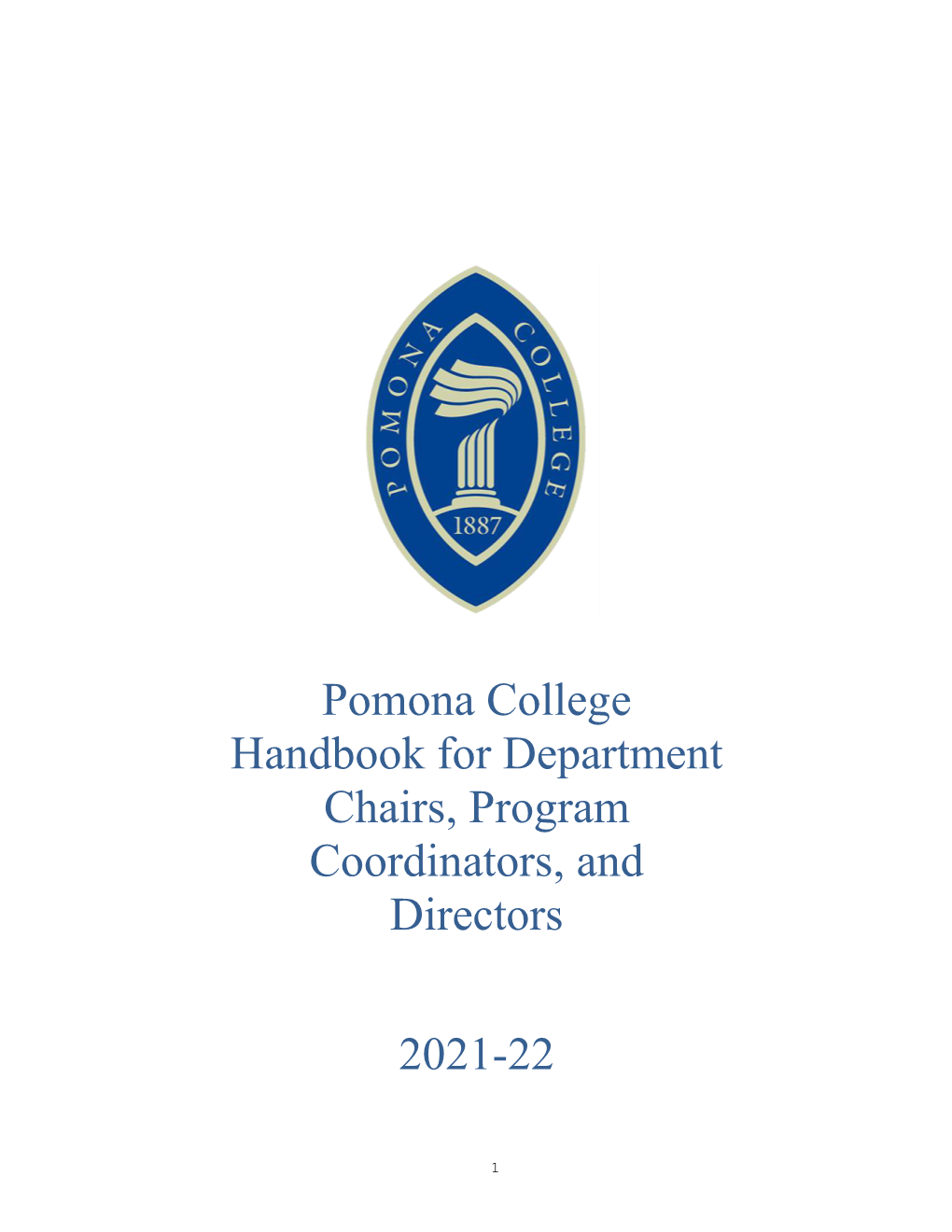 Handbook for Department Chairs and Program Coordinators