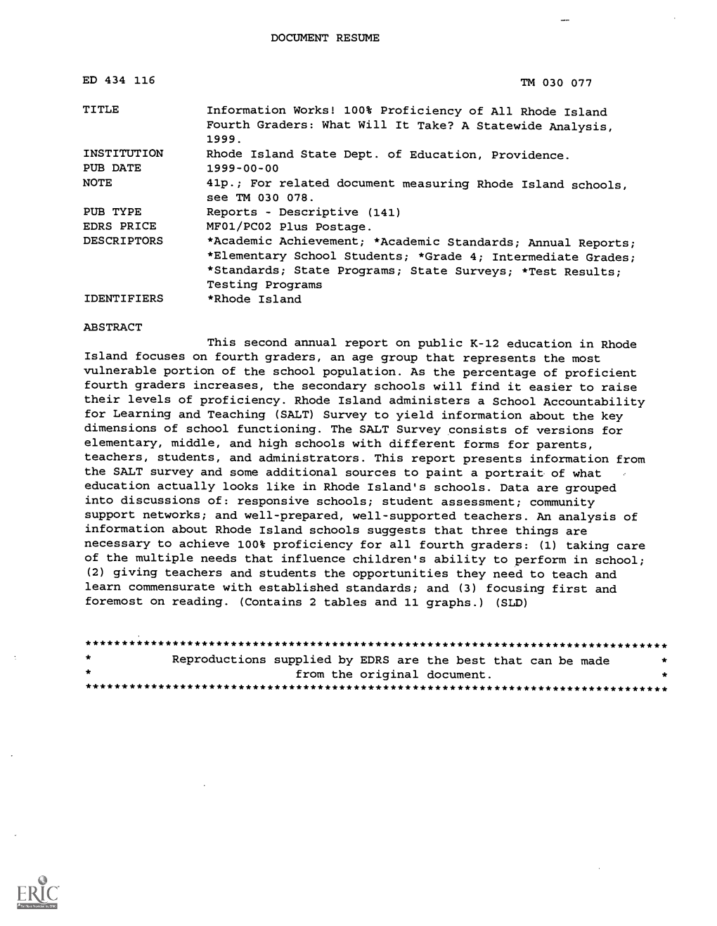 DOCUMENT RESUME ED 434 116 TITLE Information Works