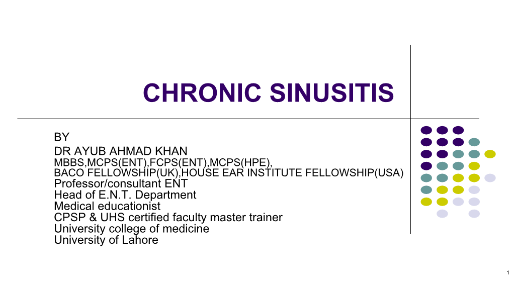 Chronic Sinusitis
