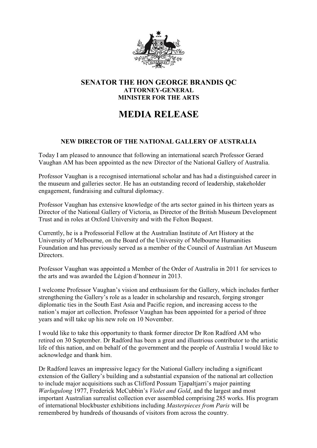 Media Release