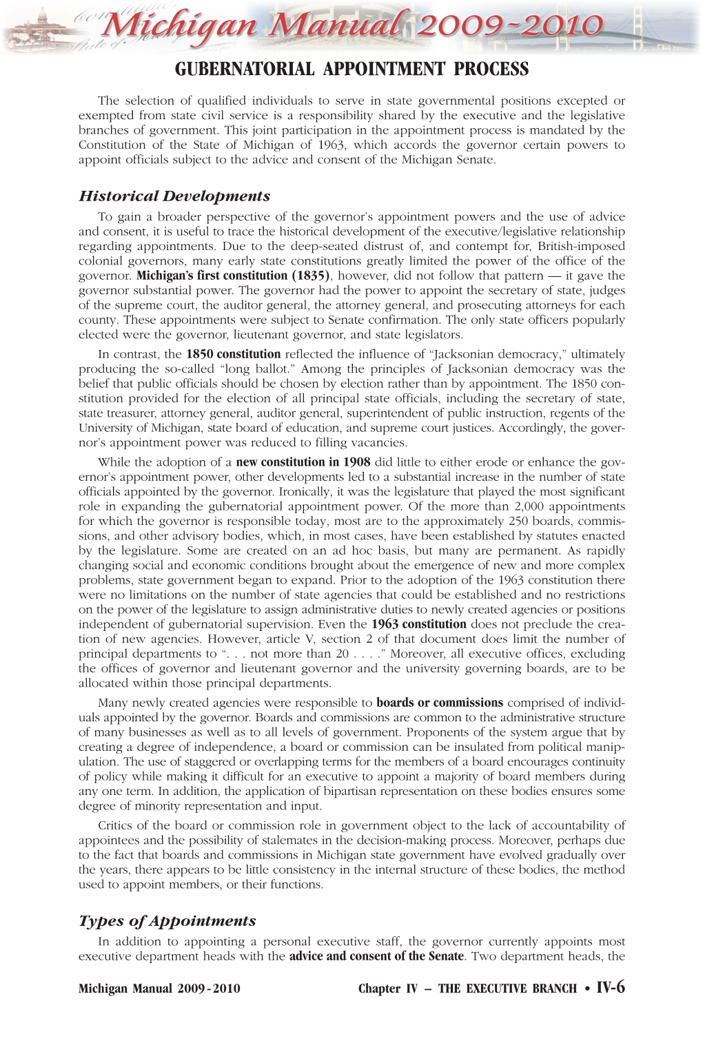 Gubernatorial Appointment Process