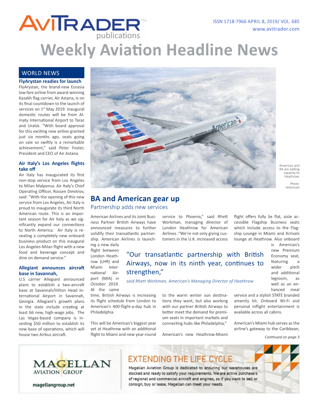 Weekly Aviation Headline News