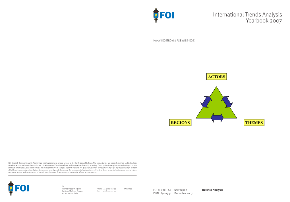 International Trends Analysis – Yearbook 2007