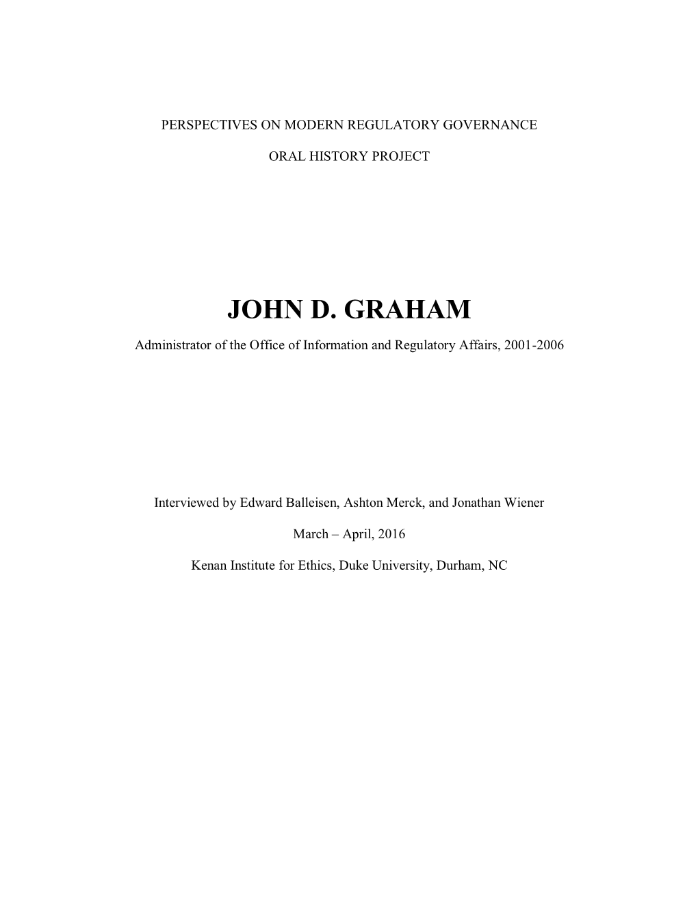 John D. Graham