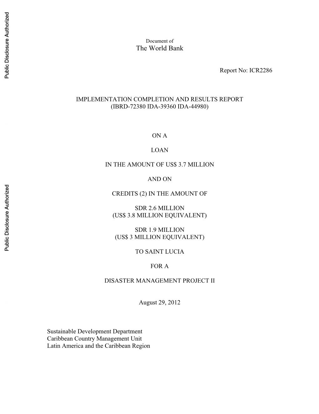 World Bank Document