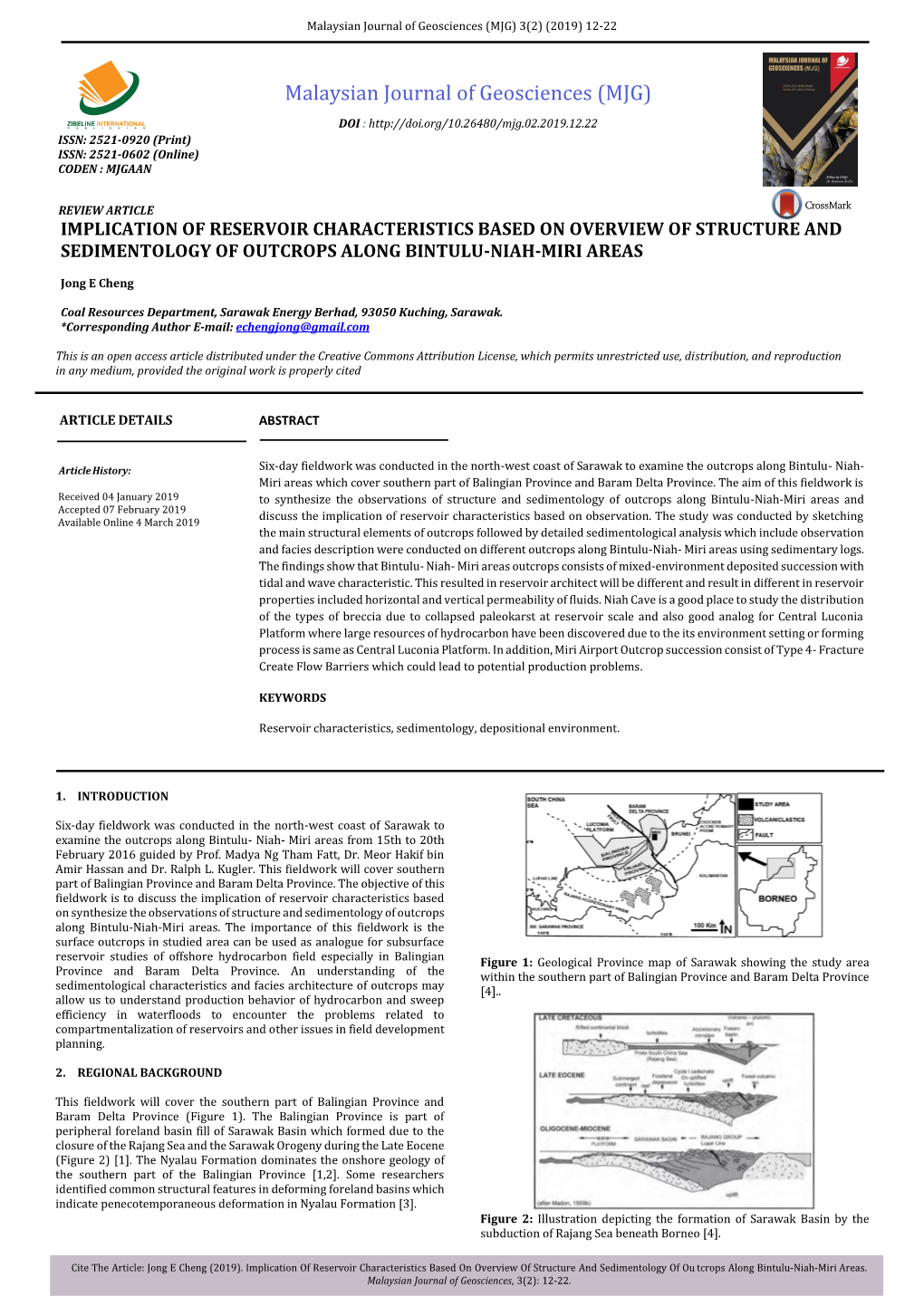 Malaysian Journal of Geosciences (MJG) 3(2) (2019)