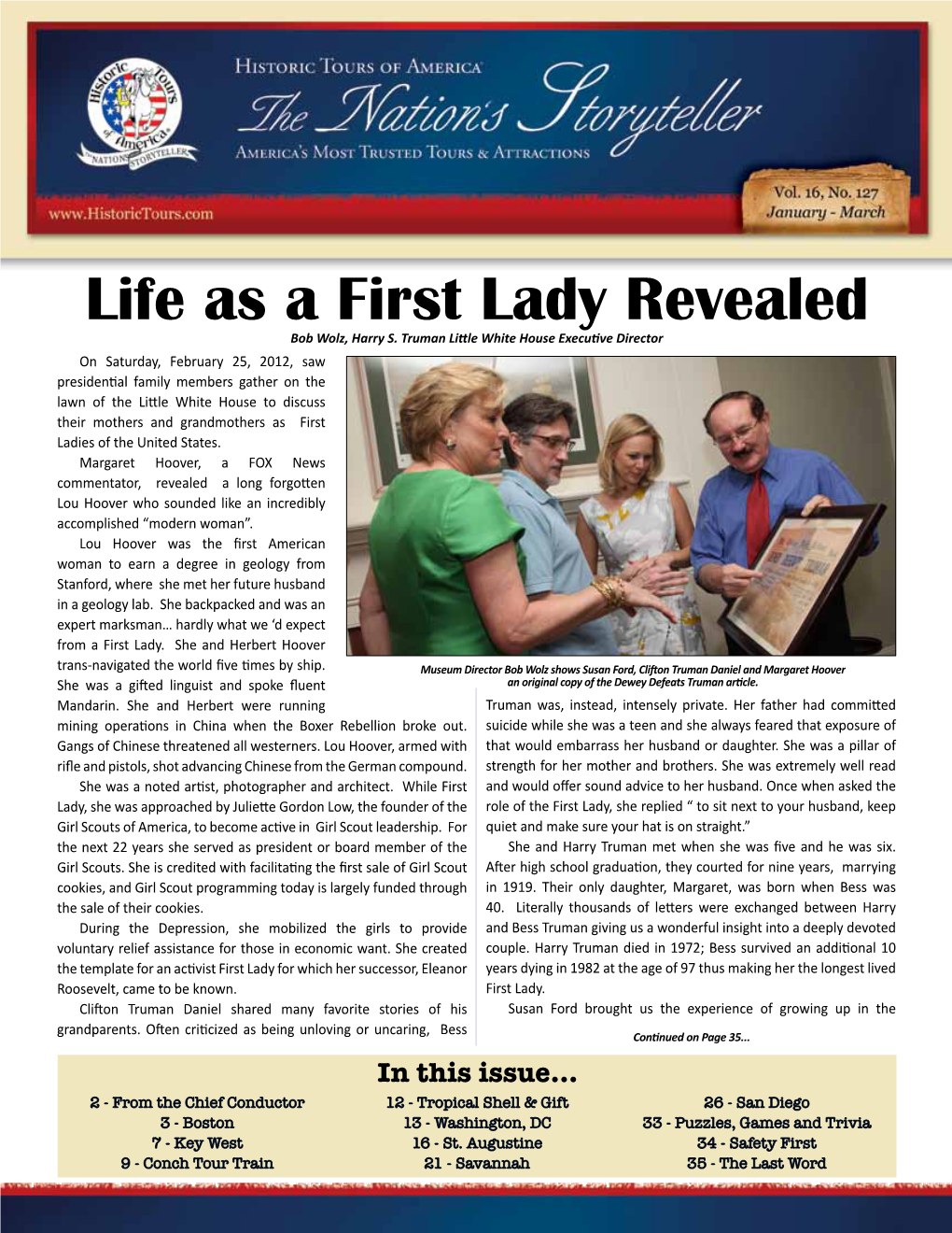 Life As a First Lady Revealed Bob Wolz, Harry S