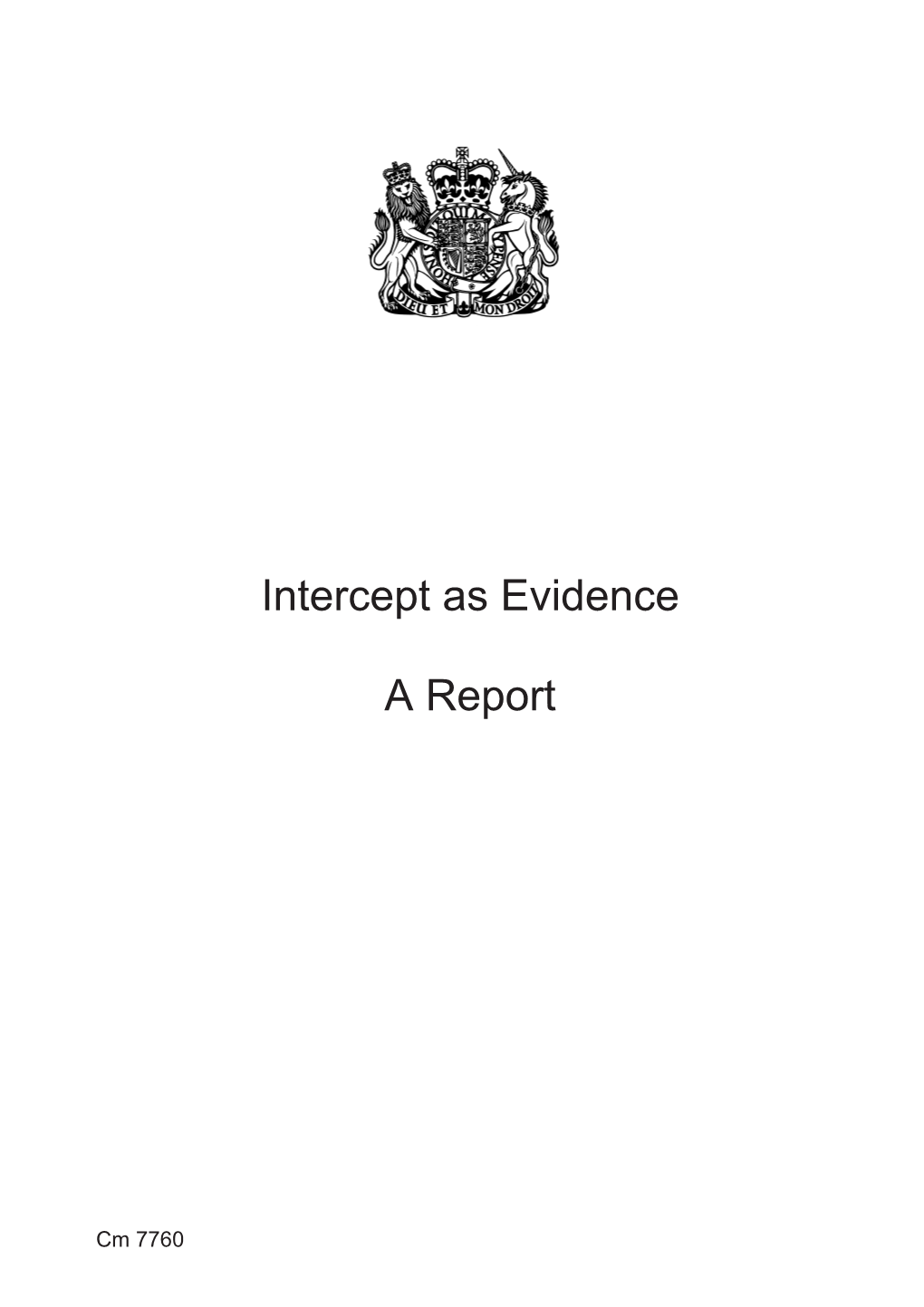 Intercept As Evidence Cm 7760