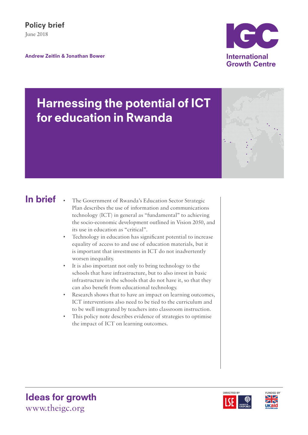 Harnessing the Potential of ICT for Education in Rwanda