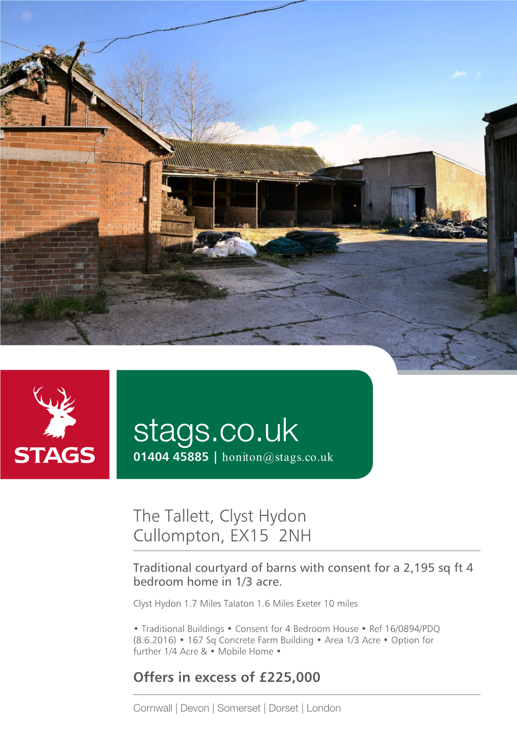 Stags.Co.Uk 01404 45885 | Honiton@Stags.Co.Uk