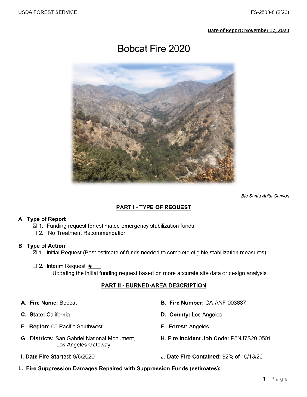 Bobcat Fire 2020
