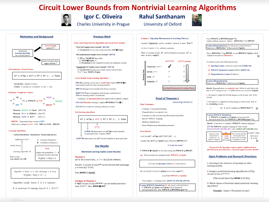 Lower Bounds from Learning Algorithms