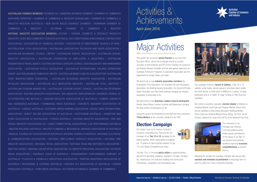 Activities & Achievements