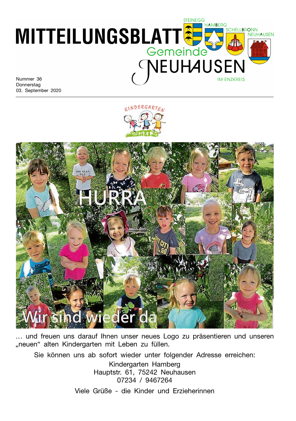 … Und Freuen Uns Darauf Ihnen Unser Neues Logo Zu Präsentieren Und Unseren „Neuen“ Alten Kindergarten Mit Leben Zu Füllen