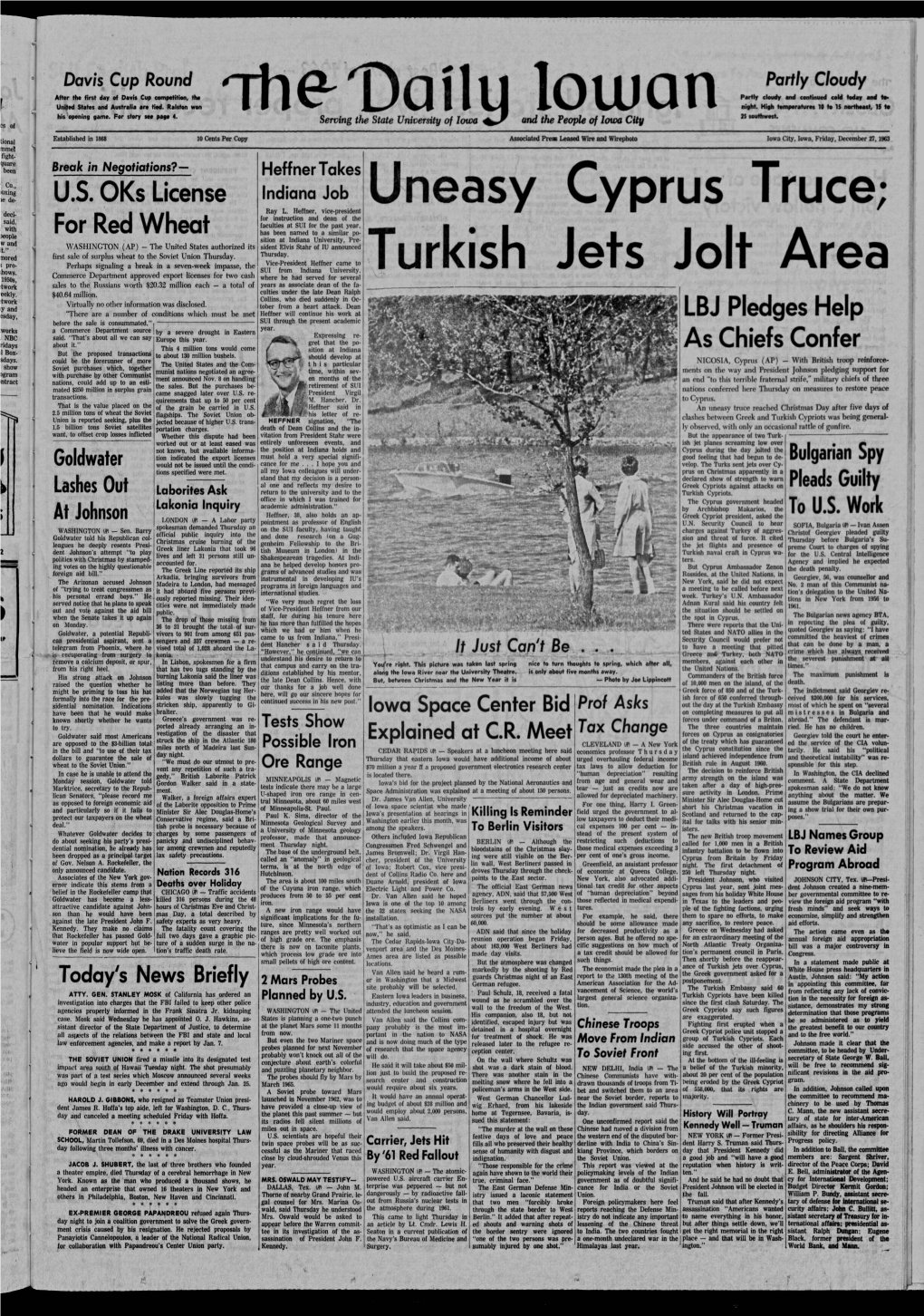 Daily Iowan (Iowa City, Iowa), 1963-12-27