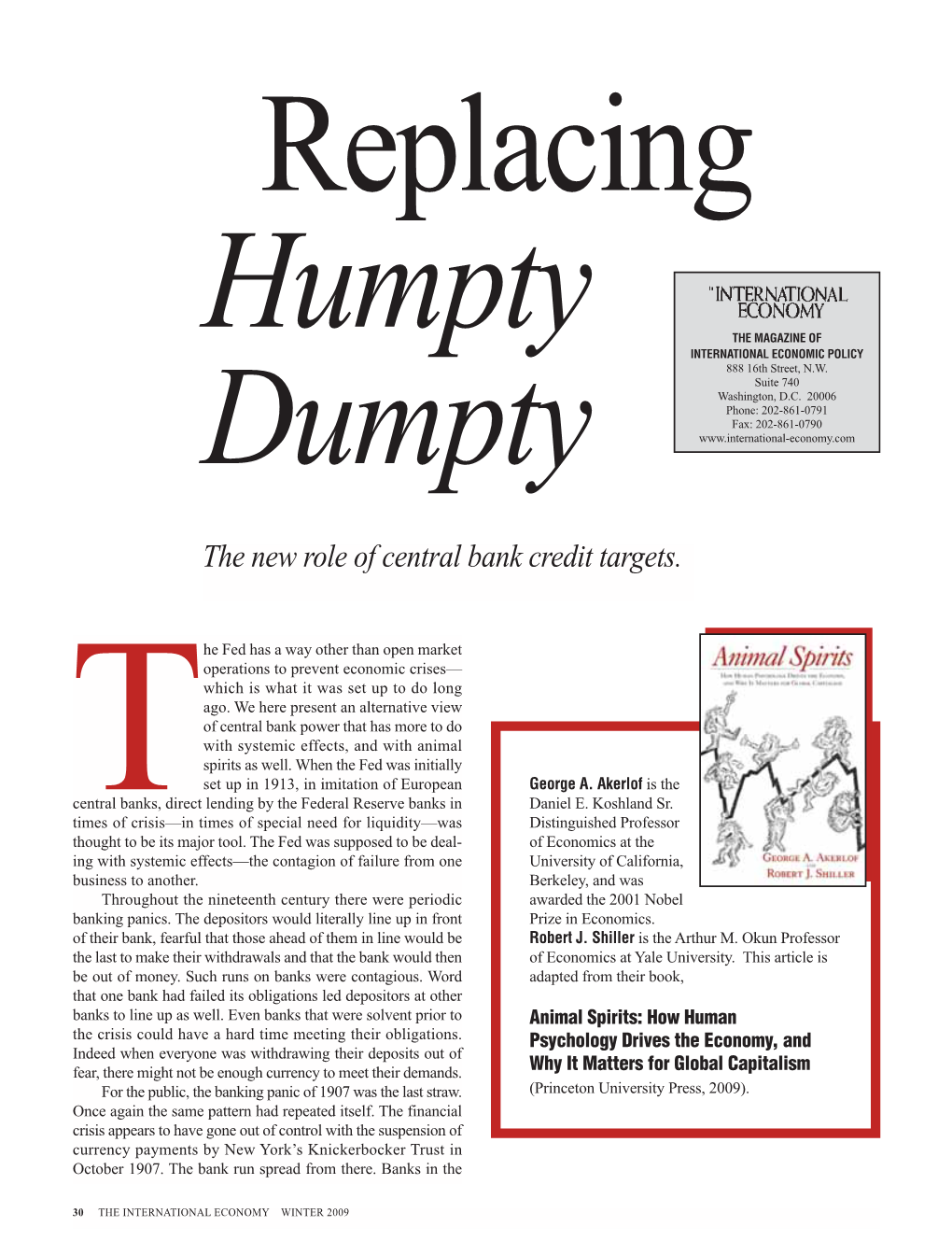 Replacing Humpty Dumpty