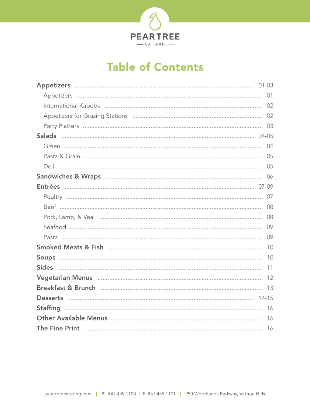 Table of Contents