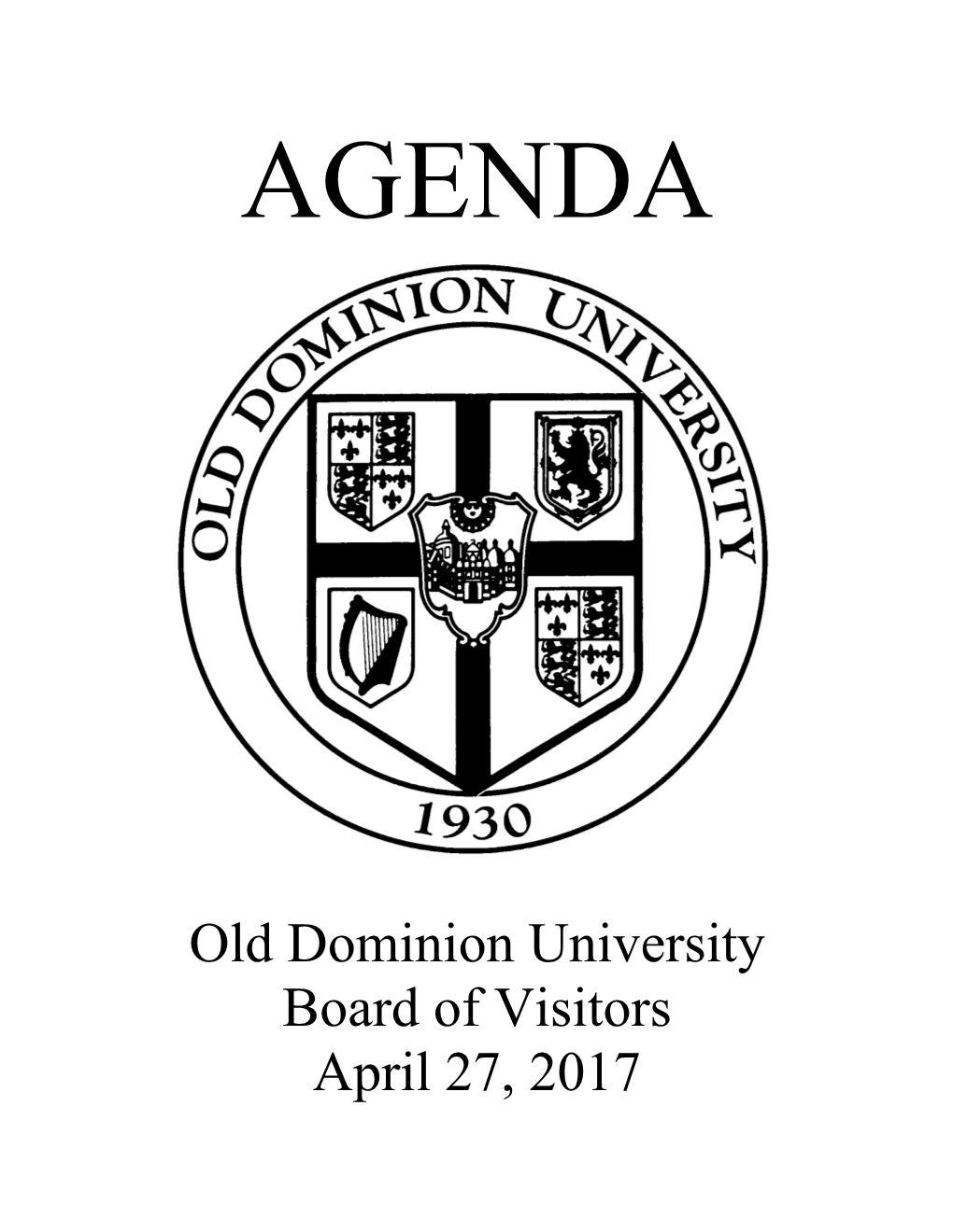 Old Dominion University Board of Visitors April 27, 2017 2