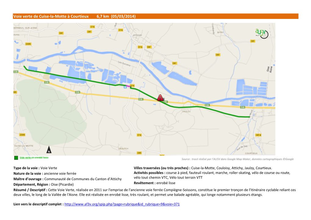 Voie Verte De Cuise-La-Motte À Courtieux 6,7 Km (05/03/2014)
