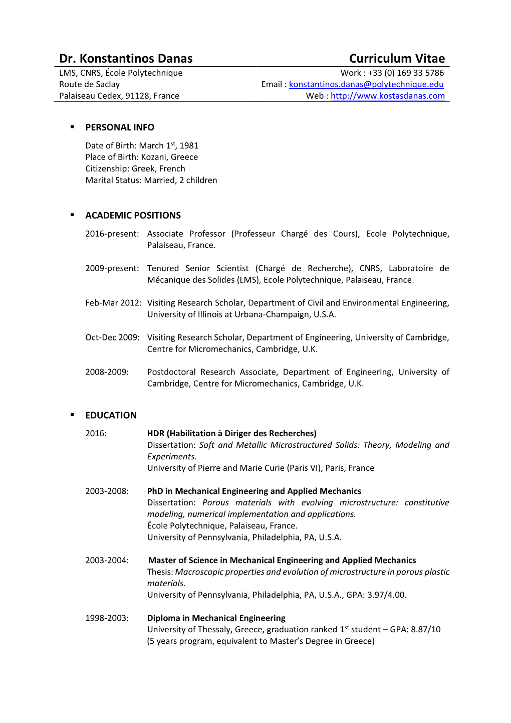 Curriculum Vitae