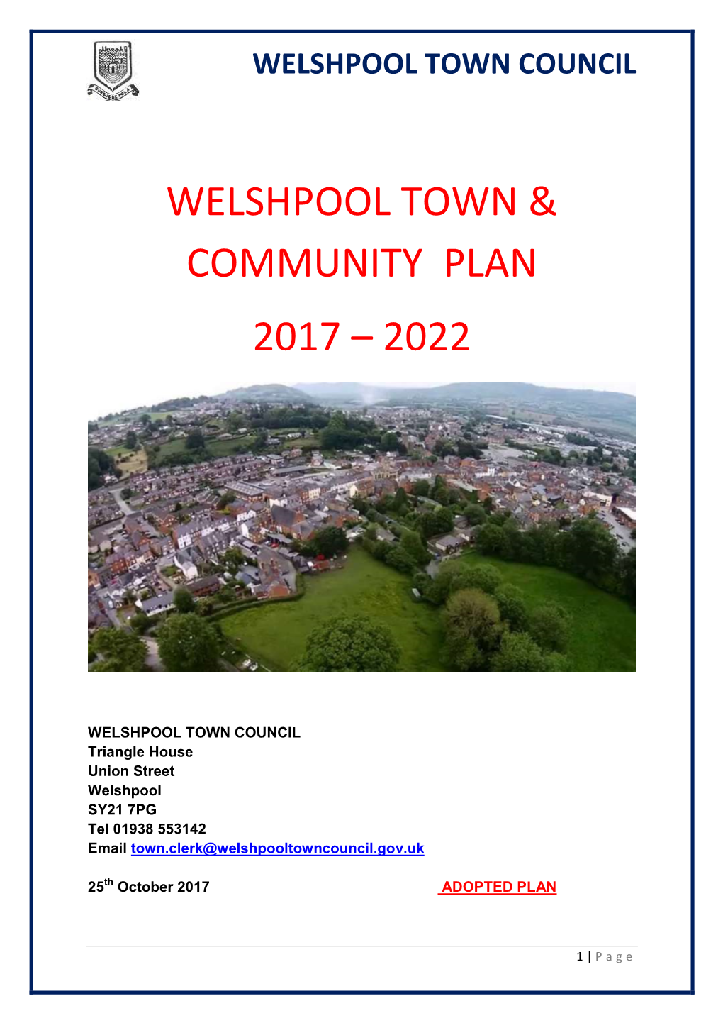 Welshpool Town & Community Plan